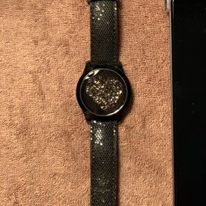 Authentic black heart guess watch